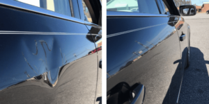 passenger rear door dent repair