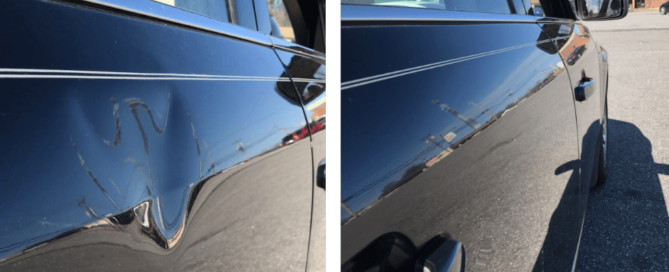 passenger rear door dent repair